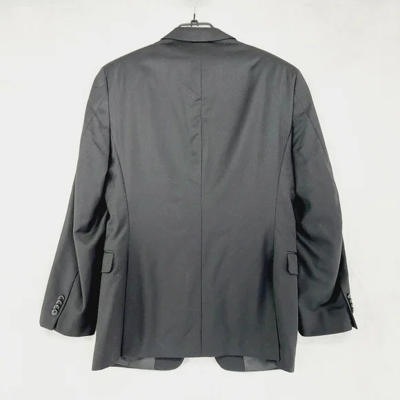 Tommy Hilfiger Black Wool Suit Blazer Classic Two-Button Jacket P1260 - Picture 5 of 9